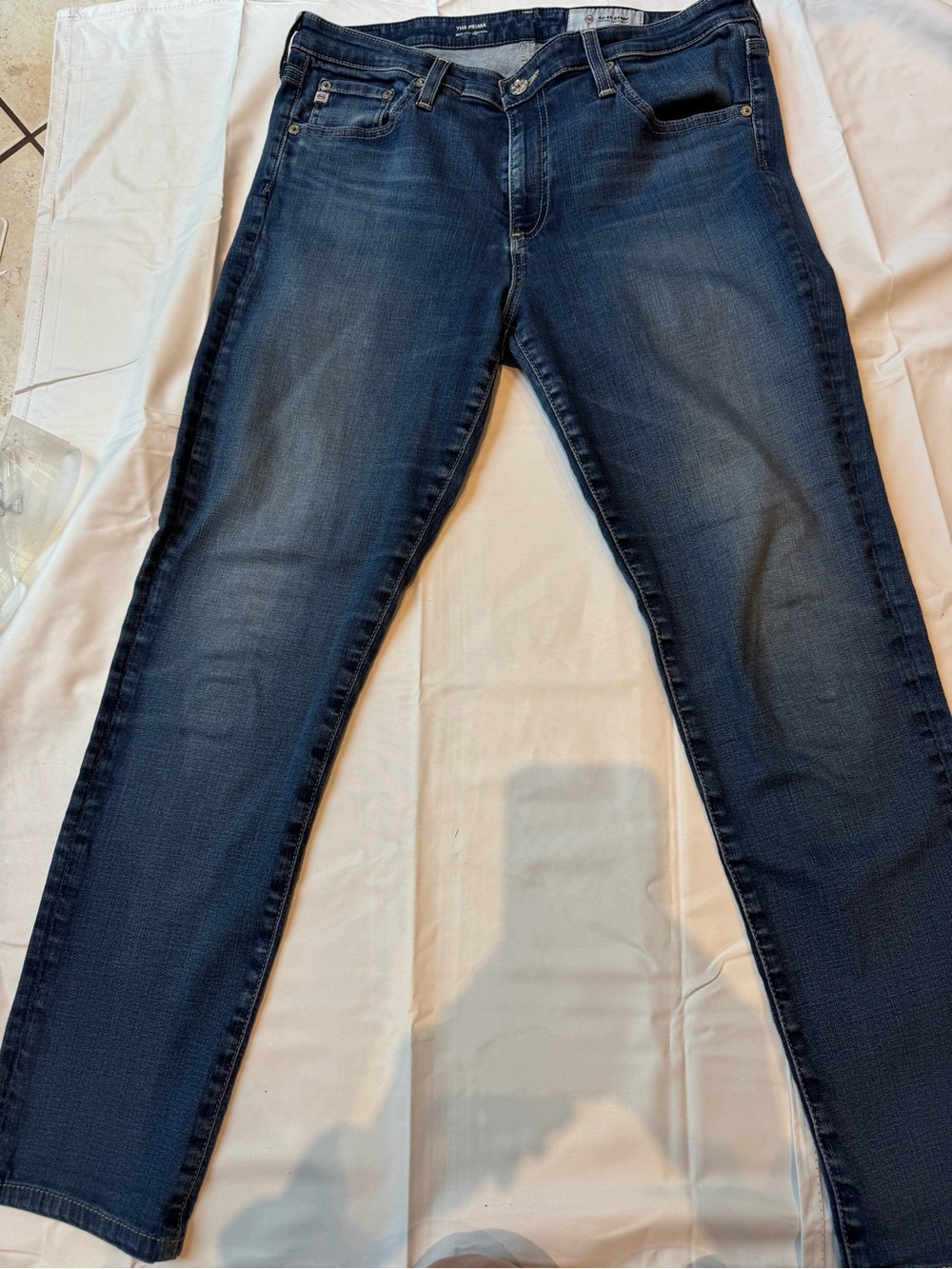 Ag Adriano Goldschmied Dark Indigo The Prima mid rise cigarette